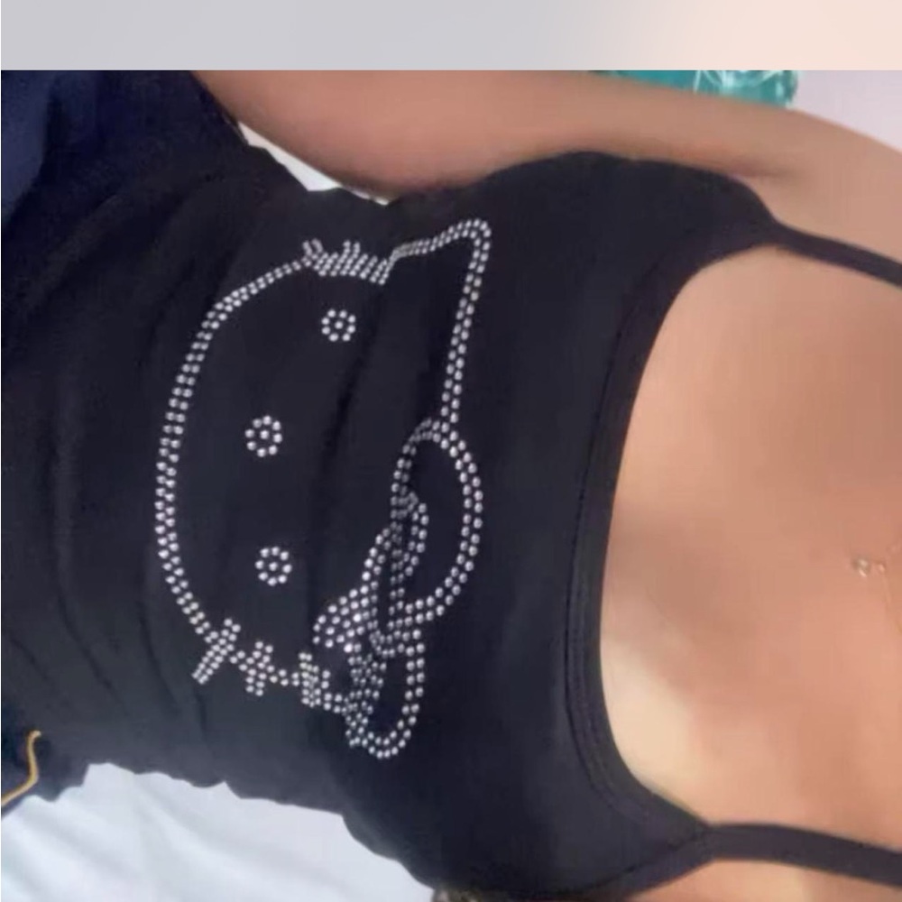Size Small Hello Kitty White Pyjamas and Black Casual Tank Top - Picture 5 of 11